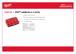 MILWAUKEE M12™ nabíječka s 4 porty 4932430554 A4 PDF