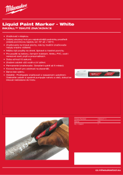 MILWAUKEE INKZAL™ tekutý značkovač 48223711 A4 PDF