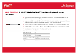 MILWAUKEE M12™ HYDROPASS™ uhlíkové tyčové vodní čerpadlo 4933479639 A4 PDF