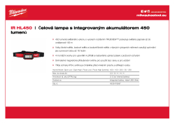 MILWAUKEE Čelová lampa USB s integrovaným akumulátorem 450 lumenů 4933478587 A4 PDF