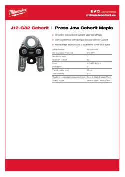 MILWAUKEE Press Jaws GEBERIT 4932480894 A4 PDF