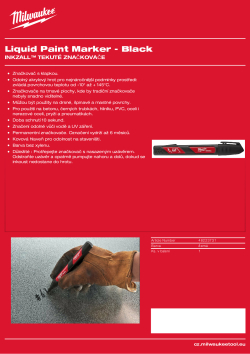 MILWAUKEE INKZAL™ tekutý značkovač 48223731 A4 PDF
