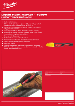 MILWAUKEE INKZAL™ tekutý značkovač 48223721 A4 PDF