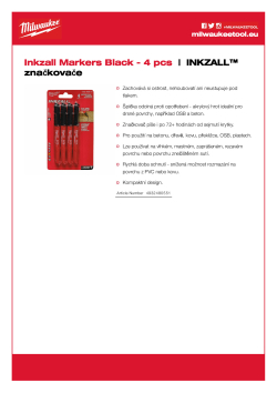 MILWAUKEE Inkzall Markers 4932480551 A4 PDF