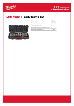 MILWAUKEE Sada koncovek a hlavic ke spirálám 16 mm a 20 mm 9 ks 48532840 A4 PDF