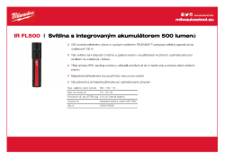 MILWAUKEE Svítilna s integrovaným akumulátorem 500 lumenů 4933478586 A4 PDF