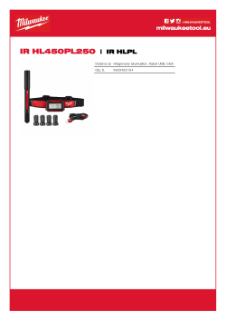 MILWAUKEE IR HL450PL250 4933492104 A4 PDF