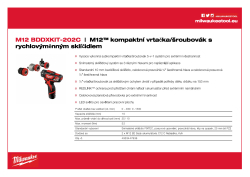MILWAUKEE M12™ kompaktní vrtací šroubovák s rychlovýměnným sklíčidlem 4933447836 A4 PDF