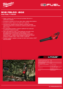 MILWAUKEE M18 FUEL™ fukar 4933493302 A4 PDF