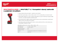 MILWAUKEE M18 FUEL™ ½″ Kompaktní rázový utahovák s pojistným kroužkem 4933478444 A4 PDF