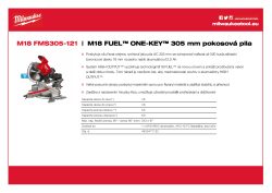 MILWAUKEE M18 FUEL™ ONE-KEY™  305 mm pokosová pila 4933471122 A4 PDF
