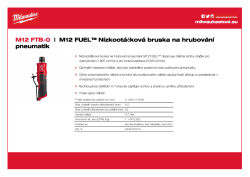MILWAUKEE M12 FUEL™ Nízkootáčková bruska na hrubování pneumatik 4933472215 A4 PDF