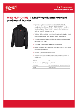 MILWAUKEE M12™ vyhřívaná hybridní prošívaná bunda 4933464365 A4 PDF