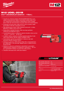 MILWAUKEE M12™ univerzální odsáváč prachu 4933471461 A4 PDF