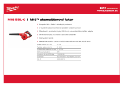 MILWAUKEE M18™ akumulátorový fukar 4933446216 A4 PDF
