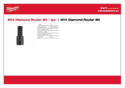 MILWAUKEE Diamantový frézovací bit M14 4932479078 A4 PDF