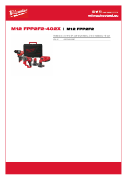 MILWAUKEE M12 FUEL™ set nářadí 4933480590 A4 PDF