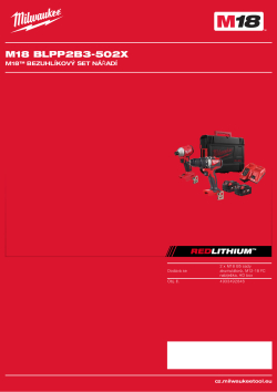 MILWAUKEE M18™ bezuhlíkový set nářadí 4933492846 A4 PDF