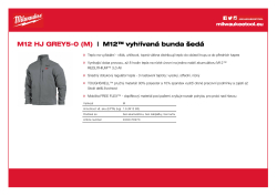 MILWAUKEE M12™ vyhřívaná bunda šedá 4933478973 A4 PDF