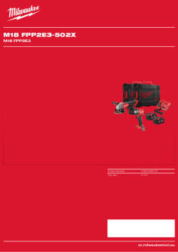 MILWAUKEE M18 FUEL™ promo set nářadí 4933492516 A4 PDF