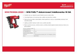 MILWAUKEE M18 FUEL™ dokončovací hřebíkovačka 16 GA 4933478092 A4 PDF