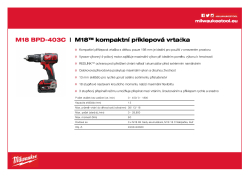 MILWAUKEE M18™ kompaktní příklepová vrtačka 4933448360 A4 PDF