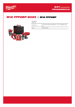 MILWAUKEE M12 FPP2BP-602X 4933481029 A4 PDF