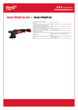 MILWAUKEE M18 FUEL™ excentrická leštička se zdvihem 15 mm 4933478834 A4 PDF