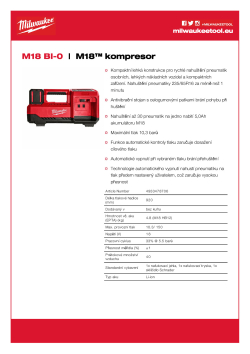 MILWAUKEE M18™ kompresor 4933478706 A4 PDF