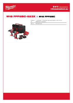 MILWAUKEE M18™ promo set nářadí 4933481024 A4 PDF