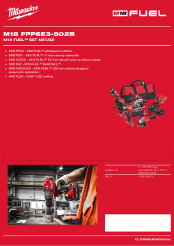 MILWAUKEE M18 FUEL™ sada nářadí 4933480874 A4 PDF