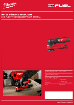 MILWAUKEE M12 FSDR75 4933498233 A4 PDF