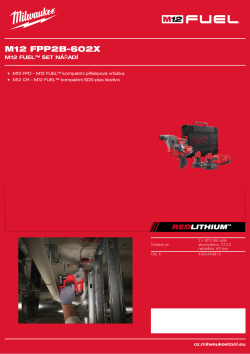 MILWAUKEE M12 FUEL™ set nářadí 4933459813 A4 PDF
