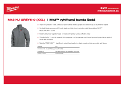 MILWAUKEE M12™ vyhřívaná bunda šedá 4933478976 A4 PDF