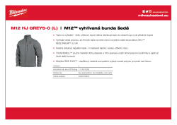 MILWAUKEE M12™ vyhřívaná bunda šedá 4933478974 A4 PDF