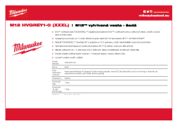 MILWAUKEE M12™ vyhřívaná vesta – šedá 4932480105 A4 PDF