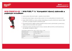 MILWAUKEE M18 FUEL™ ½″Kompaktní rázový utahovák s pojistným kroužkem 4933478443 A4 PDF