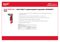 MILWAUKEE M12 FUEL™ subkompaktní expandér UPONOR® Q&E 4933472018 A4 PDF