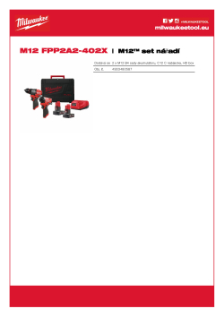 MILWAUKEE M12™ set nářadí 4933480587 A4 PDF