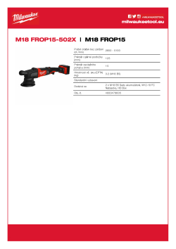 MILWAUKEE M18 FUEL™ excentrická leštička se zdvihem 15 mm 4933478835 A4 PDF