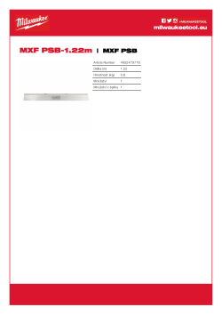 MILWAUKEE Profil pro stahovací vibrační lištu MX FUEL™ (MXF PSC) - 1,22 m 4932479776 A4 PDF