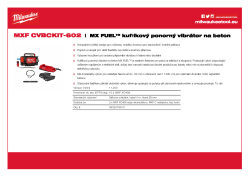 MILWAUKEE MX FUEL™ kufříkový ponorný vibrátor do betonu 4933479610 A4 PDF