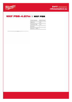 MILWAUKEE Profil pro stahovací vibrační lištu MX FUEL™ (MXF PSC) - 4,87 m 4932479782 A4 PDF