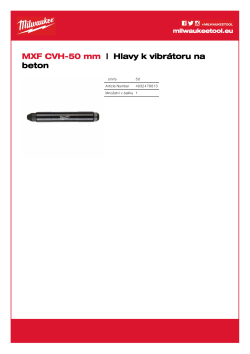 MILWAUKEE Hlava k vibrátoru 50 mm 4932478613 A4 PDF