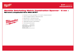 MILWAUKEE Ráčnový očkoplochý klíč MAX BITE™ 6 mm 4932480209 A4 PDF