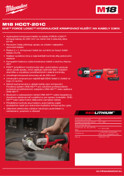 MILWAUKEE M18™ FORCE LOGIC™ Hydraulické krimpovací kleště na kabely 53 kN 4933451194 A4 PDF