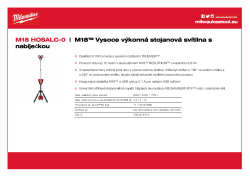 MILWAUKEE M18™ Vysoce výkonná stojanová svítilna s nabíječkou 4933478116 A4 PDF