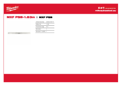 MILWAUKEE Profil pro stahovací vibrační lištu MX FUEL™ (MXF PSC) - 1,83 m 4932479777 A4 PDF