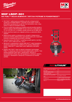 MILWAUKEE MX FUEL™ velká bubnová čistička potrubí s POWERTREDZ™ 4933471851 A4 PDF