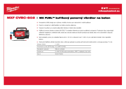 MILWAUKEE MX FUEL™ kufříkový ponorný vibrátor do betonu 4933479608 A4 PDF
